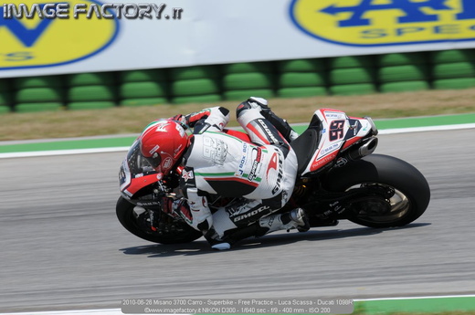 2010-06-26 Misano 3700 Carro - Superbike - Free Practice - Luca Scassa - Ducati 1098R